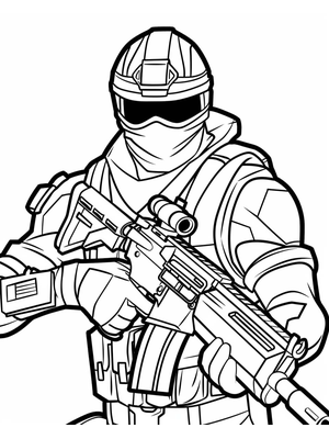 Fortnite 3 Kleurplaat — gratis kleurplaat