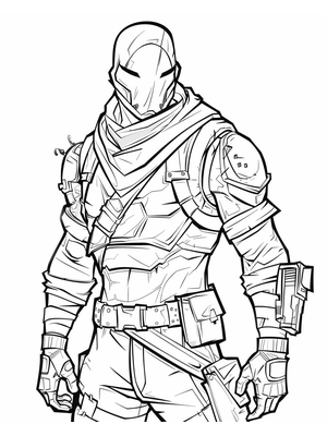 Fortnite 7 Kleurplaat — gratis kleurplaat