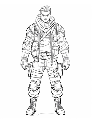 Fortnite 8 Kleurplaat — gratis kleurplaat
