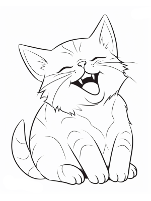 Baby Gaapende 1 Kitten Kleurplaat — gratis kleurplaat