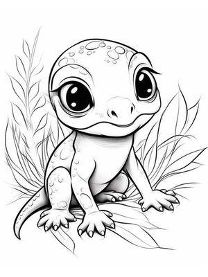 Baby Hagedis Kleurplaat — gratis kleurplaat