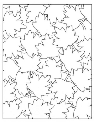 Herfstbladeren Kleurplaat — gratis kleurplaat