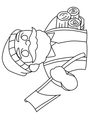 Houthakker Kleurplaat 2 — gratis kleurplaat