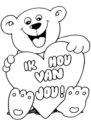 Ik hou van jou Kleurplaat — gratis kleurplaat