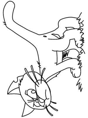 Kat Azraël Kleurplaat — gratis kleurplaat