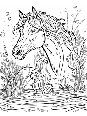 Kelpie 3 Paard Kleurplaat — gratis kleurplaat