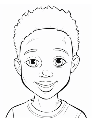 Kind Black 2 Kleurplaat — gratis kleurplaat