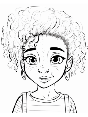 Kind Black 7 Kleurplaat — gratis kleurplaat