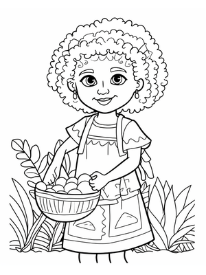 Kind Brazilian 1 Kleurplaat — gratis kleurplaat