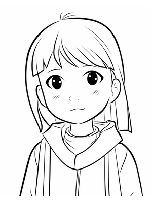 Kind Meisje 4 Kleurplaat — gratis kleurplaat