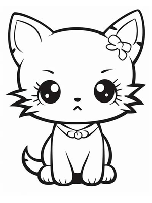 Baby Kitten 26 Kleurplaat — gratis kleurplaat