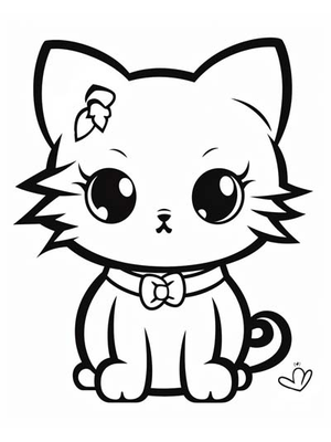 Baby Kitten 30 Kleurplaat — gratis kleurplaat