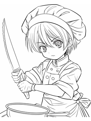 Kok Kleurplaat 1 — gratis kleurplaat