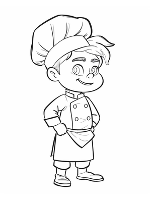 Kok Kleurplaat 10 — gratis kleurplaat