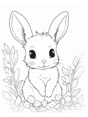 Baby Konijn Kleurplaat — gratis kleurplaat