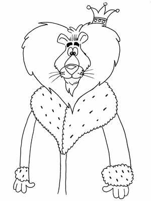 Koning Lion Kleurplaat — gratis kleurplaat