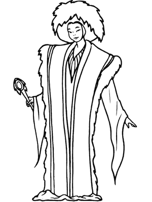 Koningin 1 Kleurplaat — gratis kleurplaat