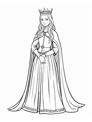 Koningin 2 2 Kleurplaat — gratis kleurplaat