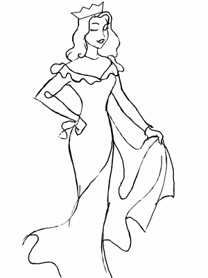 Koningin 5 Kleurplaat — gratis kleurplaat