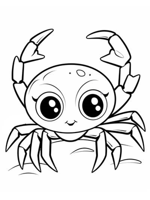 Baby Krab Kleurplaat — gratis kleurplaat