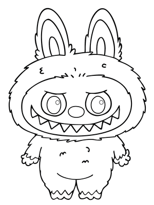 Labubu Kleurplaat — gratis kleurplaat