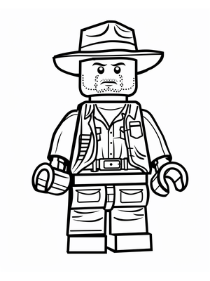 Lego Indiana Jones Kleurplaat — gratis kleurplaat