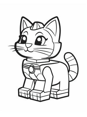 Lego Kat Kleurplaat — gratis kleurplaat