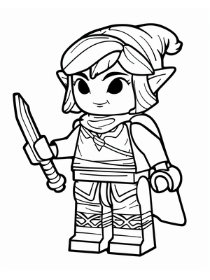 Lego Link Kleurplaat — gratis kleurplaat