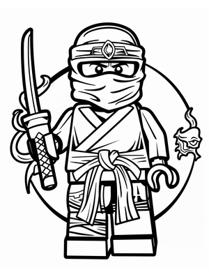 Lego Ninjago 1 Kleurplaat — gratis kleurplaat