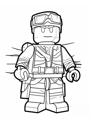 Lego Piloot Kleurplaat — gratis kleurplaat