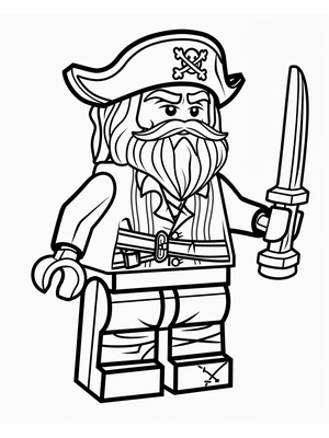 Lego Piraat Kleurplaat — gratis kleurplaat