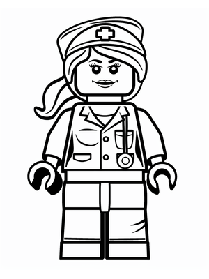 Lego Verpleegkundige Kleurplaat — gratis kleurplaat