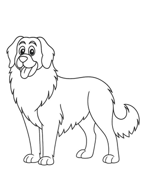 Leonberger Kleurplaat — gratis kleurplaat