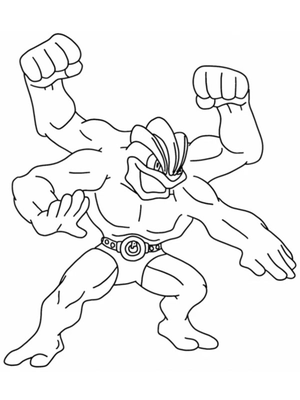 Machamp Kleurplaat — gratis kleurplaat