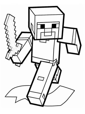 Minecraft 3 Kleurplaat — gratis kleurplaat