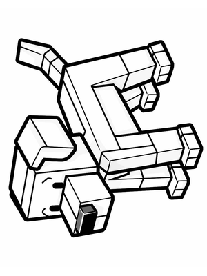 Minecraft Hond 1 Kleurplaat — gratis kleurplaat