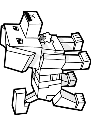Minecraft Hond 2 Kleurplaat — gratis kleurplaat
