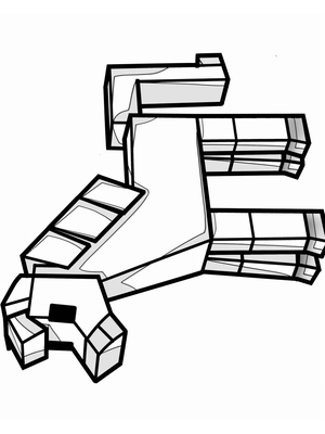 Minecraft Paard 1 Kleurplaat — gratis kleurplaat