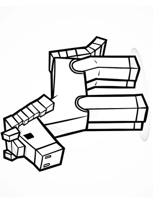 Minecraft Paard 2 Kleurplaat — gratis kleurplaat