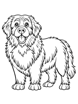 Newfoundlander Kleurplaat — gratis kleurplaat