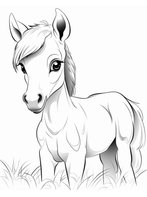 Paard 2 Kleurplaat — gratis kleurplaat
