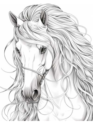 Paard 23 Kleurplaat — gratis kleurplaat