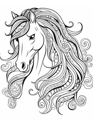 Paard 26 Kleurplaat — gratis kleurplaat