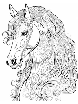 Paard 27 Kleurplaat — gratis kleurplaat