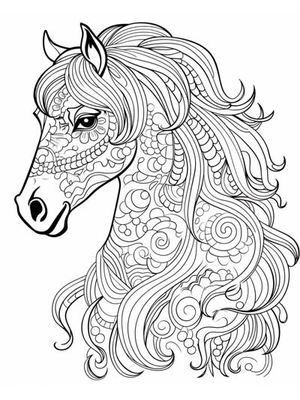 Paard 28 Kleurplaat — gratis kleurplaat