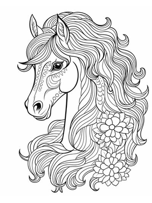 Paard 32 Kleurplaat — gratis kleurplaat