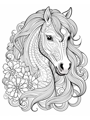 Paard 34 Kleurplaat — gratis kleurplaat