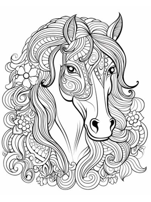 Paard 37 Kleurplaat — gratis kleurplaat