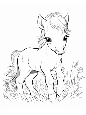 Paard 4 2 Kleurplaat — gratis kleurplaat