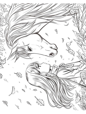 Paard 4 Kleurplaat — gratis kleurplaat